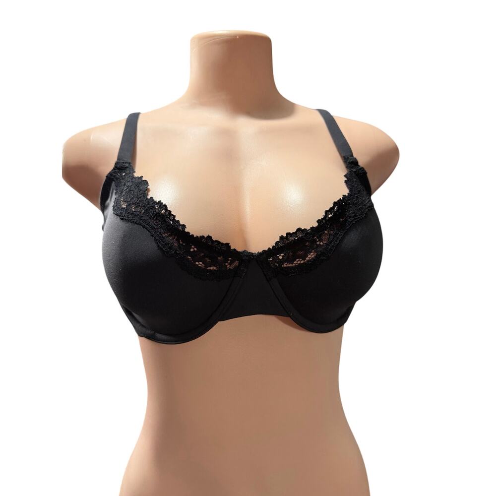SKIMS Fits Everybody Lace Underwire Bra Onyx Black 4XL 40C